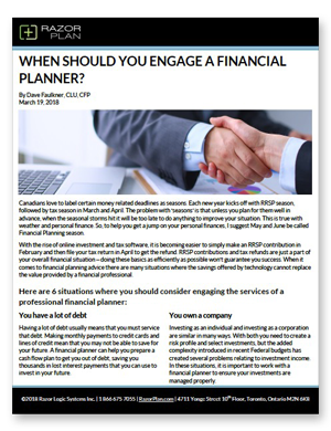 Engage a Financial Planner