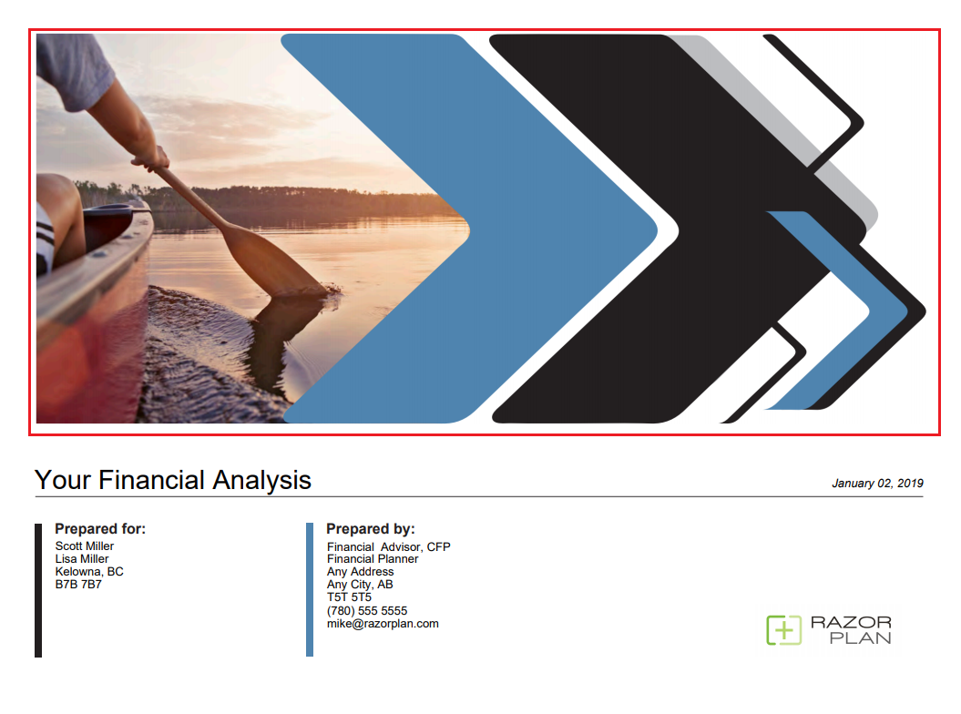 Report cover example